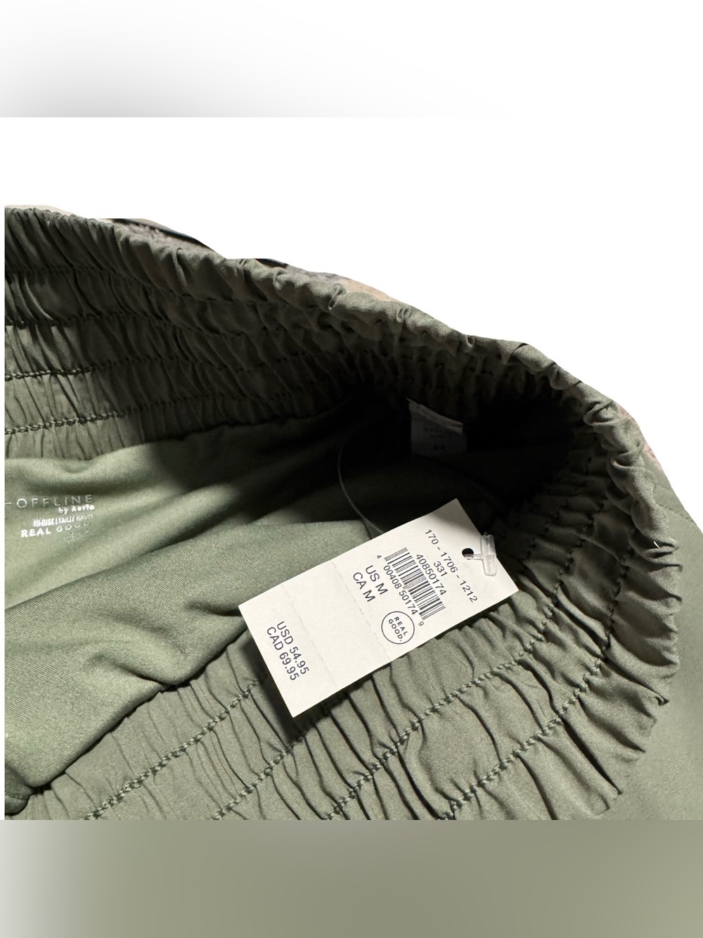 Aerie Offline Hot Stuff Short Women's Medium Green Athletic Lined Pockets NWT - Picture 5 of 6
